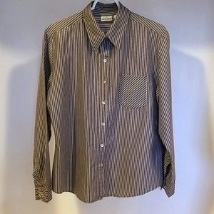 Striped Chico's button down dress shirt